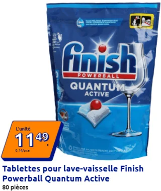 Tablettes pour lave-vaisselle Finish Powerball Quantum Active