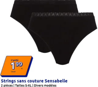 Strings sans couture Sensabelle