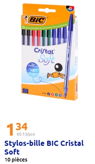 Stylos-bille BIC Cristal Soft