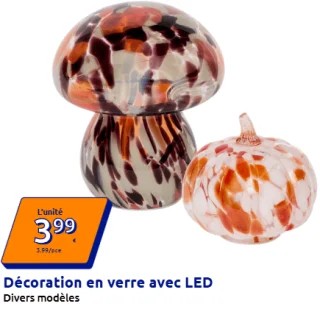 Décoration en verre avec LED