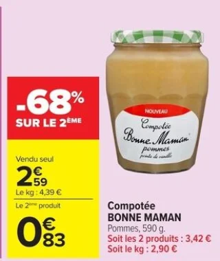 Compotée Pommes BONNE MAMAN