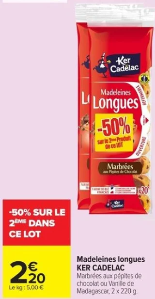 Madeleines longues KER CADELAC