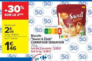 Biscuits "Sweet & Chok" CARREFOUR SENSATION