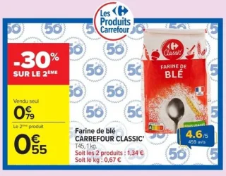 Farine de ble CARREFOUR CLASSIC