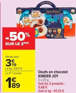 Oeufs en chocolat KINDER JOY