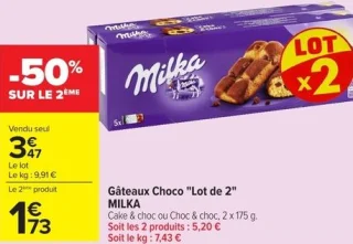 Gâteaux Choco "Lot de 2" Milka