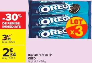 Biscuits "Lot de 3" Oreo