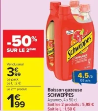 Boisson gazeuse SCHWEPPES Agrumes
