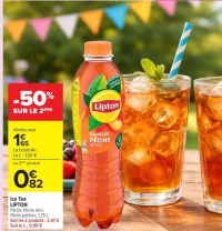 Ice Tea Lipton Pêche, Pêche zéro, Pêche pétillant