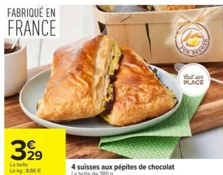 4 suisses aux pépites de chocolat