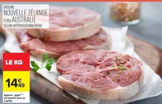 Agneau : gigot en tranche avec os à griller
