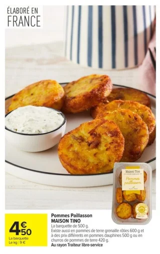 Pommes Paillasson MAISON TINO