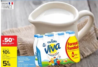 Lait U.H.T. Viva Format Familial Candia