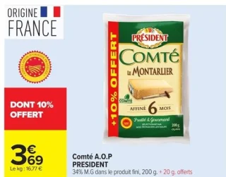 Comté A.O.P PRESIDENT