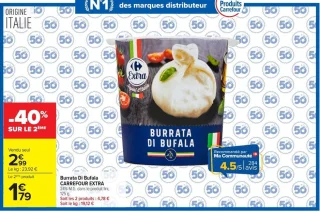 Burrata Di Bufala CARREFOUR Extra