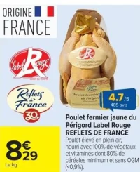 Poulet fermier jaune du Périgord Label Rouge REFLETS DE FRANCE