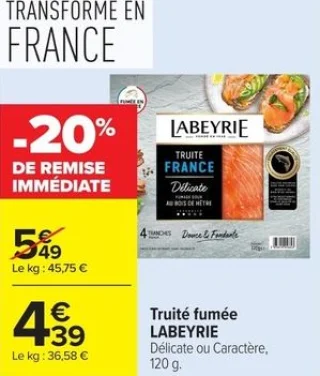 Truité fumée LABEYRIE