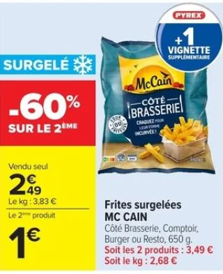Frites surgelées MC CAIN