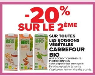 Boissons végétales Carrefour Bio