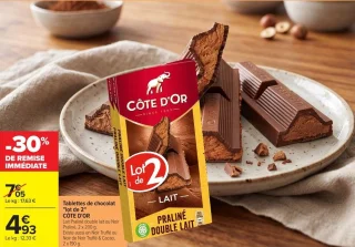 Tablettes de chocolat "lot de 2" Côte d'Or