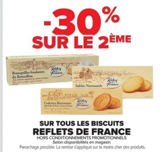 Sur tous les biscuits Reflets de France