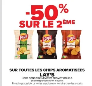 Sur toutes les chips aromatisées Lay's
