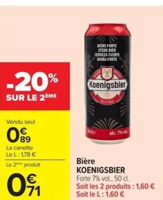 Bière KOENIGSBIER Forte