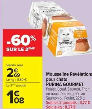 Mousseline Révélations pour chats PURINA GOURMET