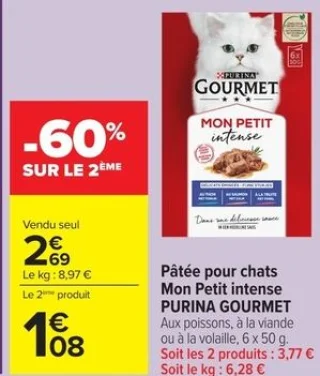 Pâtée pour chats Mon Petit intense PURINA GOURMET