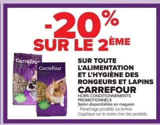 Alimentation et hygiène pour rongeurs et lapins Carrefour