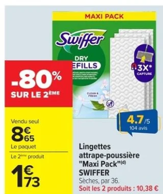 Lingettes attrape-poussière "Maxi Pack" Swiffer