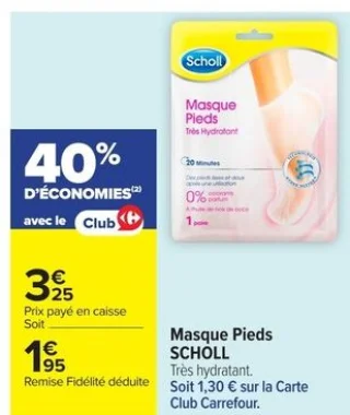 Masque Pieds SCHOLL Très hydratant