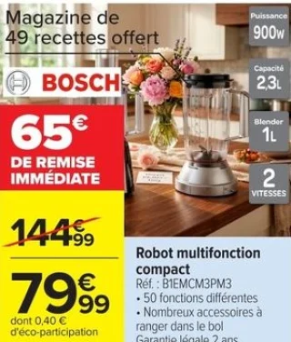Robot multifonction compact BOSCH B1EMCM3PM3