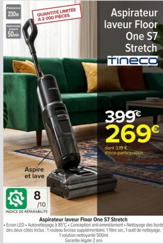 Aspirateur laveur Floor One S7 Stretch Tineco