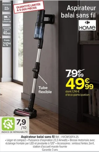 Aspirateur balai sans fil HOME