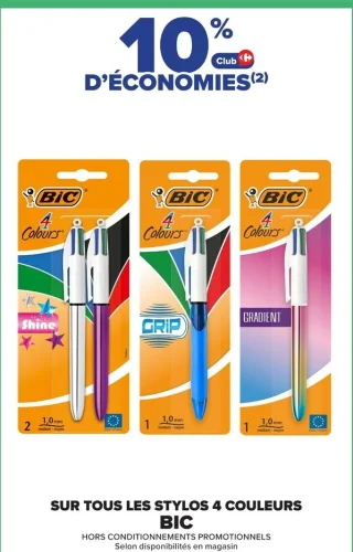 Stylos 4 couleurs BIC