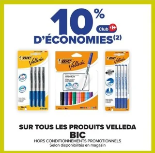 Sur tous les produits Velleda BIC