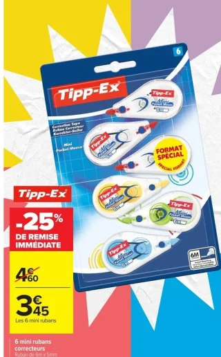 Tipp-Ex 6 mini rubans correcteurs