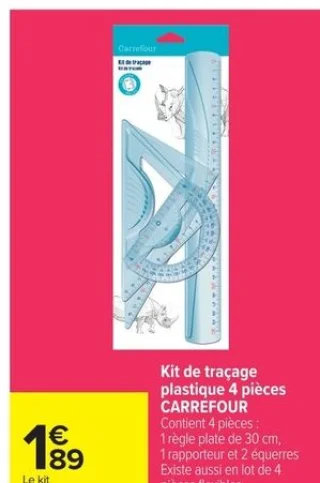 Carrefour Kit de traçage plastique 4 pièces