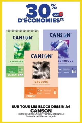 Tous les blocs dessin A4 Canson