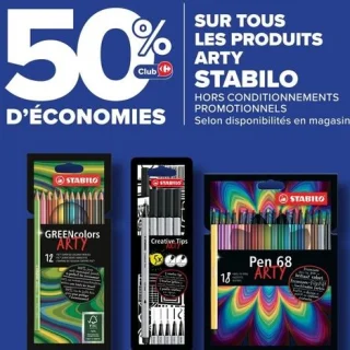 Sur tous les produits Arty Stabilo