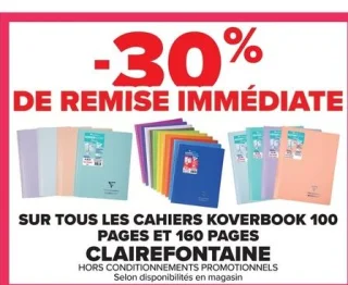 Cahiers Koverbook 100 pages et 160 pages Clairefontaine