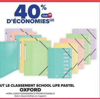 Classement School Life Pastel Oxford
