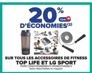 Accessoires de fitness Top Life et LG Sport