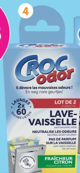 Croc Odor Lave-Vaisselle Désodorisant