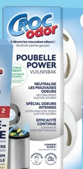 Croc Odor Poubelle Power Désodorisant