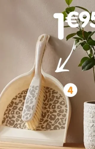 Pelle + balayette imprimé léopard