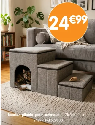 Escalier pliable pour animaux