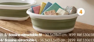 Bassine rétractable L