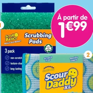 Lot de 3 éponges grattantes SCRUB BASICS